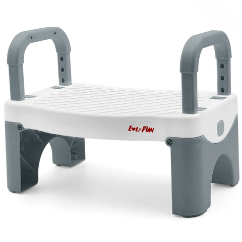 Potty Step Stool for Toddlers 2 Pack. Toddler Step Stool for Bathroom Sink. Kids Toilet Step Stool for Toddler Boys and Girls -Grey