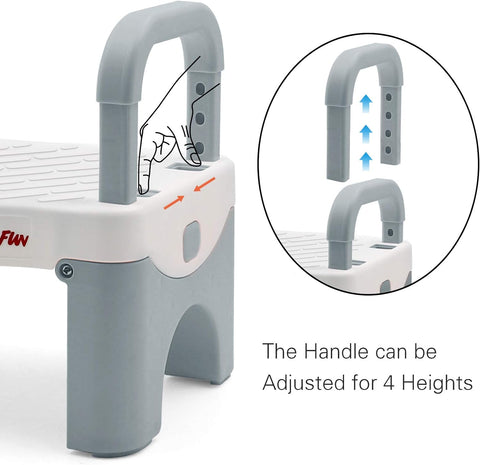 Potty Step Stool for Toddlers 2 Pack. Toddler Step Stool for Bathroom Sink. Kids Toilet Step Stool for Toddler Boys and Girls -Grey
