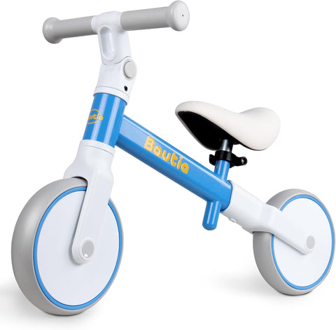 Baby Balance Bike for 1-3 Year Old Boys Girls, Toddler Balance Bike for 18 Month+ Adjustable Seat, No-Pedal Training Bike First Gifts for Kids-Blue