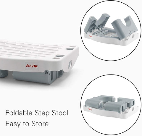 Potty Step Stool for Toddlers 2 Pack. Toddler Step Stool for Bathroom Sink. Kids Toilet Step Stool for Toddler Boys and Girls -Grey