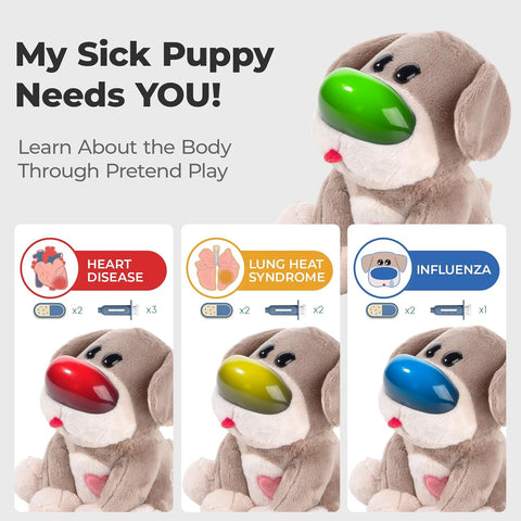 Doctor Kit for Toddlers 3-5, Pretend Veterinarian Playset for Kids, Kids Doctors Vet Play Set for 3 4 5 Year Girls Boys Toys Gifts